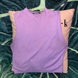 SHEIN Lavender Ribbed Tank Top